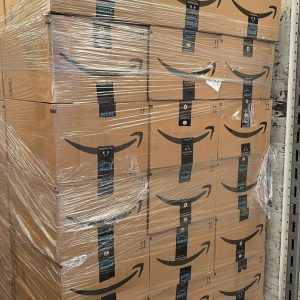 Pallet of branded tools ready for dispatch